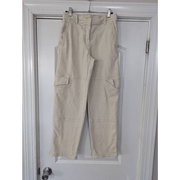 Wilfred Free Maeve Cargo Pants women's size 2 cream utility minimalist - Picture 3 of 11